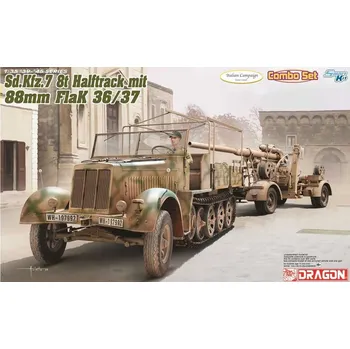 Plastikový model Model Kit military 6971 - Sd.KFZ.7 8t LATE mit 88mm FlaK36/37 (1:35)