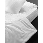 Brotex Hotelové povlečení Atlas gradl Bílý - česaný 145g/m2, proužek 2cm Zipový uzávěr 140 x 220, 70 x 90