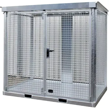 Klec pro skladování tlakových lahví s pevnou podlahou, 253,5 × 157 × 226 cm