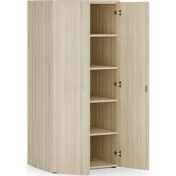 Policová skříň B2B Partner Kancelářská policová skříň PRIMO WOOD s dveřmi, 1781 x 800 x 600 mm, dub přírodní