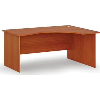 Psací stůl B2B Partner Ergonomický kancelářský psací stůl PRIMO WOOD, 160x120 cm, pravý, třešeň