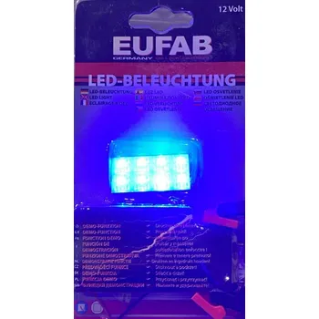 Autodíl LED panel 40x20 mm 12V, 8LED modré - EUFAB
