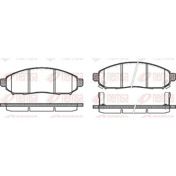 Brzdová destička Sada brzdových destiček, kotoučová brzda REMSA 1162.12
