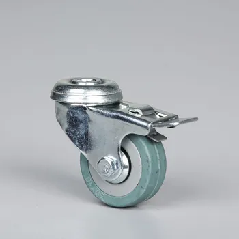 Pojezdové kolečko B2B Partner Otočné kolo s kovovou brzdou, 50 mm, středová díra, šedá guma