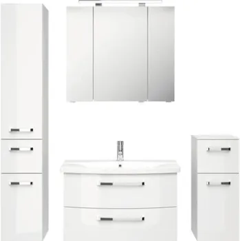 Koupelnový nábytek Koupelnová sestava Pelipal xpressline 4010 144 cm bílá vysoce lesklá 4010.0806112094