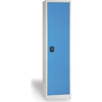 Policová skříň Kovona Dílenská policová skříň na nářadí KOVONA, 4 police, svařovaná, 508 x 400 x 1950 mm, šedá / modrá