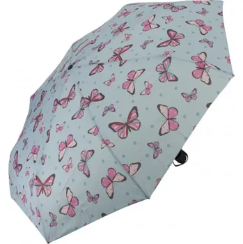 Deštník Derby Hit Mini Butterfly - dámský/dětský skládací deštník modrý 70065PB01 modrá