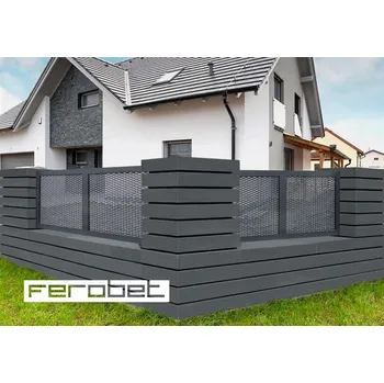 Plot FEROBET Plotová tvárnice sloupková LINUS - 60*30*10cm - Standard Antracit