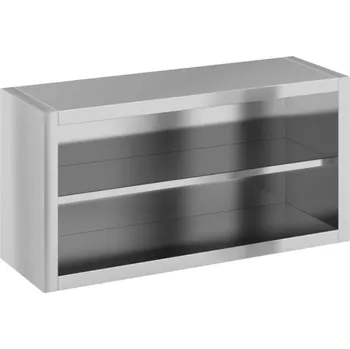 B2B Partner Závěsná nerezová skříň otevřená, 1200 x 400 x 600 mm