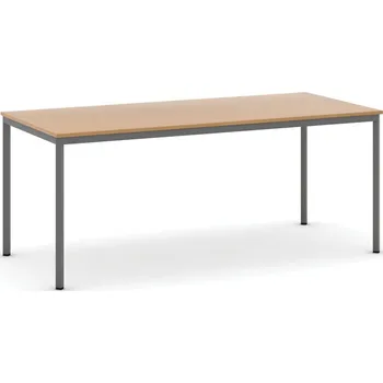 Jídelní stůl B2B Partner Jídelní stůl, 180x80 cm, tmavě šedá podnož, buk