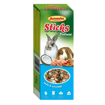 Krmivo pro hlodavce Avicentra Tyčinky deluxe s ořechy a kokosem pro králíky a morčata