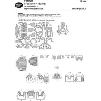 Plastikový model New Ware 1/48 Mask B-24J Liberator BASIC (HOBBYB)