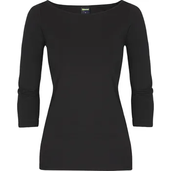 Dámská halenka Bambusový Top Lodička 3/4 Rukáv Černá Dámská Velikost: M