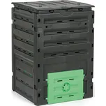 B2B Partner Plastový zahradní kompostér, 450 l, černý/zelený