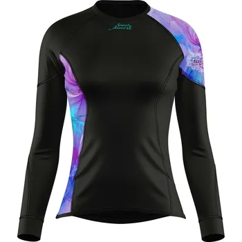 Dámské funkční triko dlouhý rukáv PURPLE černá Bamboo Ultra