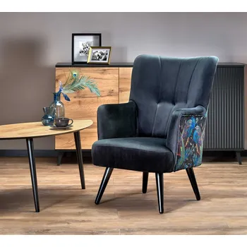 Křeslo Křeslo ušák Halmar PAGONI - černá