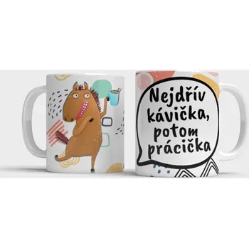 Hrnek Nejdřív kávička - Červená