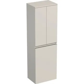 Koupelnový nábytek Koupelnová skříňka vysoká Intedoor TRENTA kašmírová lesklá 50 x 161,8 x 35 cm TRE SV 50 2D K B A3026