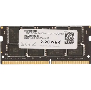 Operační paměť 2-Power 16GB PC4-19200S 2400MHz DDR4 CL17 Non-ECC SoDIMM 2Rx8 (DOŽIVOTNÍ ZÁRUKA) MEM5504B