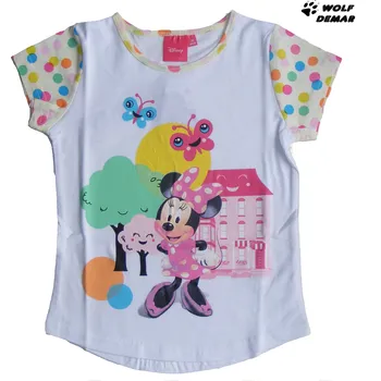 Dívčí tričko SETINO 210 Minnie spring bílé