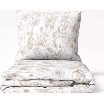 Povlečení Bavlněné povlečení - režné kvítí 140x200+70x90