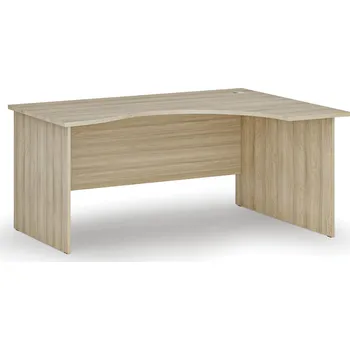 Psací stůl B2B Partner Ergonomický kancelářský psací stůl PRIMO WOOD, 160x120 cm, pravý, dub přírodní