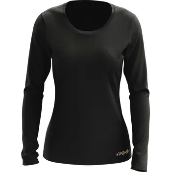 Dámské tričko Dámské funkční tričko SPORTY dlouhý rukáv černá Bamboo Ultra CLASSIC - Černá / 3XL