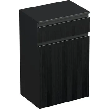 Koupelnový nábytek Koupelnová skříňka nízká Intedoor TRENTA černá matná 50 x 83,4 x 35 cm TRE SN 50 1Z 2D B A9276