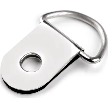 Sedlářský průvlek / polokroužek na kabelky šíře 15 mm, barva nikl