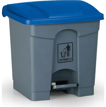 Odpadkový koš Nášlapný víceúčelový koš na odpadky, 30 l, 350 x 400 x 340 mm, modrá