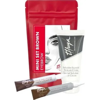 Barva na řasy a obočí Thuya Professional Line Mini Set na obočí Brown - Barva na řasy tmavě hnědá 14 ml + barva na řasy béžovo šedá 14 ml + kysličník 50 ml Dárková sada