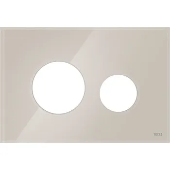 Splachovací tlačítko Tece TECEloop kryt ovládacího tlačítka, sklo, světle béžová (9240617)