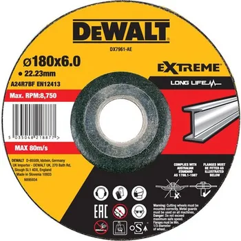 Brusný kotouč DeWALT DX7961 Brusný kotouč na kov 180x22,2 mm, vypouklý free_store_pickup
