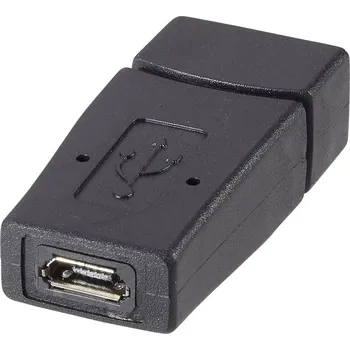 Elektroinstalační materiál adaptér USB 2.0 Renkforce [1x USB 2.0 zásuvka A - 1x micro USB 2.0 zásuvka B], černá