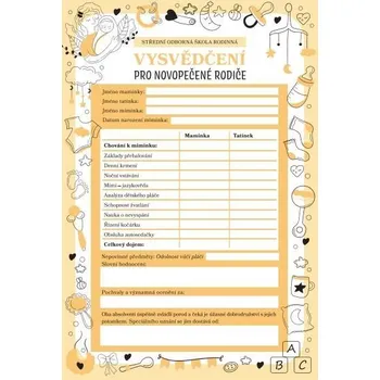 Pozvánka Albi Přání do obálky Vysvědčení pro novopečené rodiče