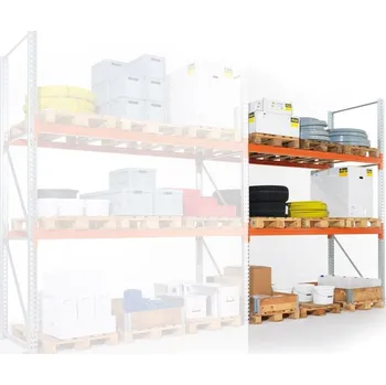 Dílenský regál META Paletový regál 3300x1825x1100 mm, 2 patra, přístavný