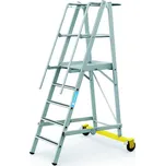 ZARGES Hliníkový skládací plošinový žebřík, 5 příček, výška plošiny 1,3 m