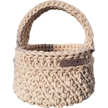 Nákupní košík Háčkovaný košík 21cm - Mandala