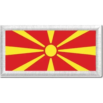 Vlajka Pelisport Makedonská vlajka tištěná nášivka 6 x 3 cm