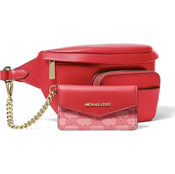 Kabelka Michael Kors Maisie kožená ledvinka sangria červená 2 v 1