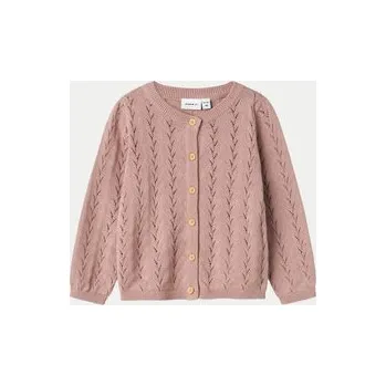 Dámský svetr NAME IT Kardigan 13233051 Růžová Regular Fit 80