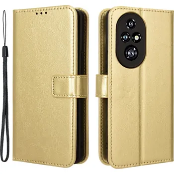 Pouzdro na mobilní telefon Crazy knížkové pouzdro na Honor 200 Pro 5G - zlaté