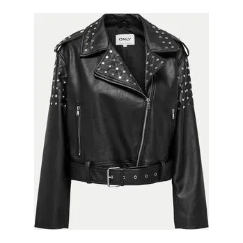 Dámská bunda ONLY Bunda z imitace kůže Destiny 15319914 Černá Regular Fit M