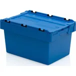 Plastová zasouvací přepravka s víkem, 600 x 400 x 340 mm