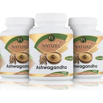 Přírodní produkt Ashwagandha (Ašvaganda) 10% withanolidů 300 cps.