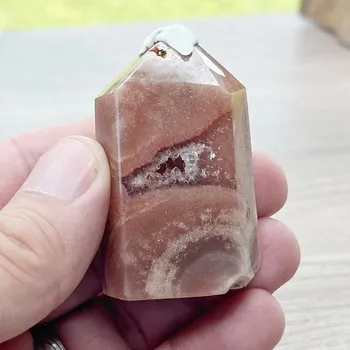 Ametyst růžový špice - obelisk 31 cca 5,7 x 3,3 x 2,2 cm, 81 g