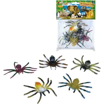 Figurka Zvířata pavouk exotický 8cm plastové figurky zvířátka set 5ks v sáčku
