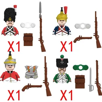 ostatní stavebnice Vojenské stavebnice, hračky pro děti, Napoleonské války | lego komponenty a figurky - N009-012-4KS