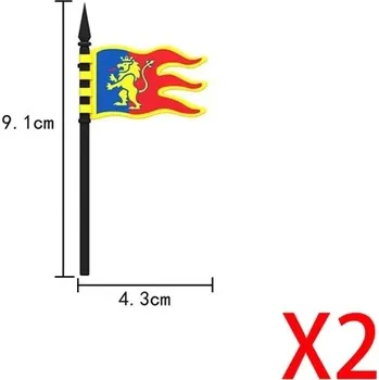 ostatní stavebnice Středověké vojenské stavebnice rytířů a štítů, vlajky - Q1002-6-2PCS