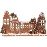 Svícen perníkové městečko na 4 čajové svíčky Gingerbread House - 27*9*15 cm